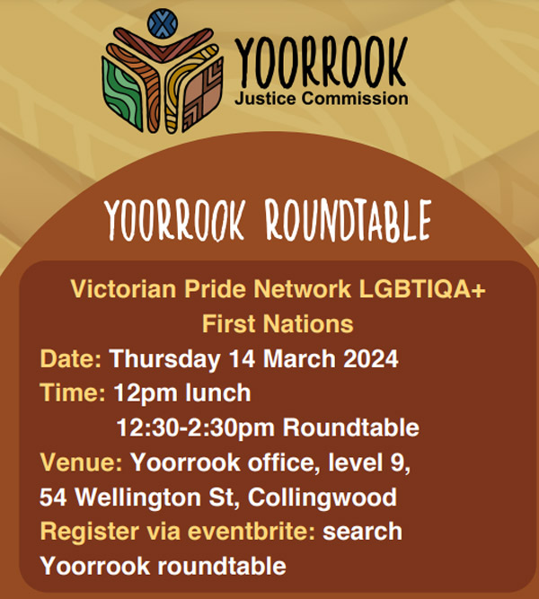 Featured image for “Victorian Pride Network LGBTIQA+ First Nations Roundtable”